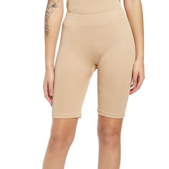 Vero Moda Lacey Rib Biker Shorts Oil Green Size XS NWT‎ 4444 - Picture 1 of 8